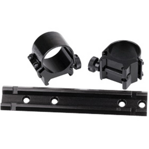 Weaver See-Thru Ruger 10/22 1" Steel Strap Quick Detachable 2-Piece Lock Mount, Black - 49711 - Weaver