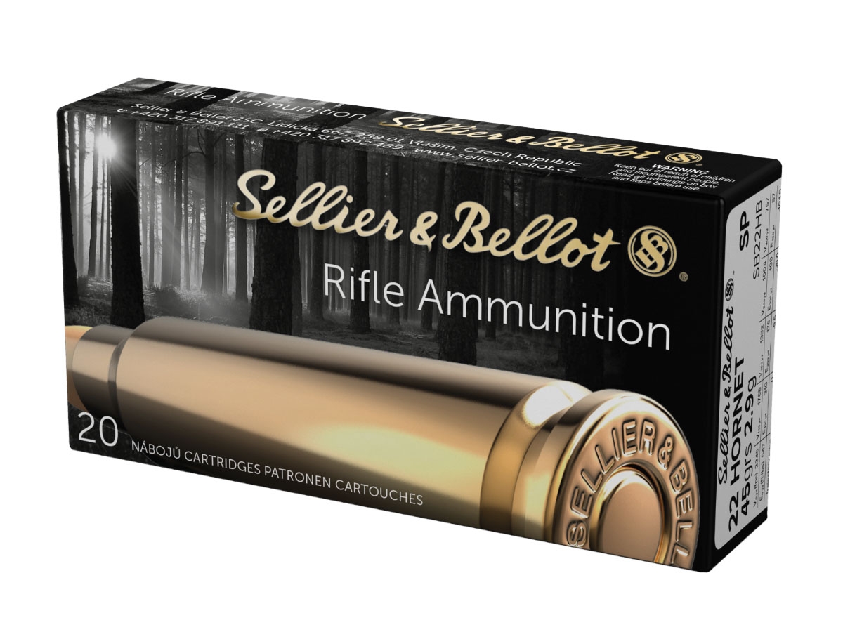 Sellier & Bellot 22 Hornet 45gr SP Ammunition - SB22HB - Sellier & Bellot Ammunition