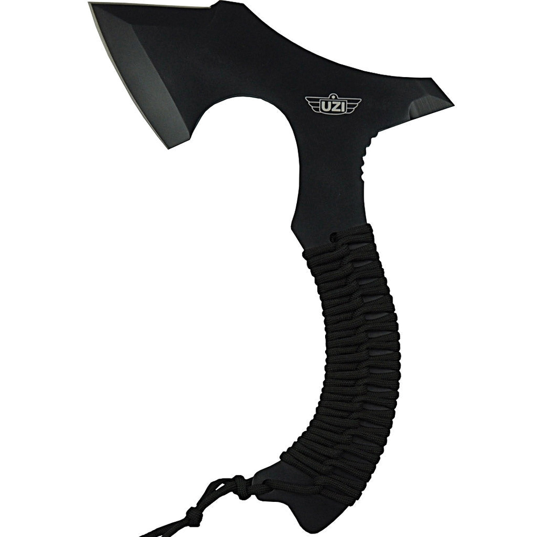 Uzi Paracord Wrapped Full Tang Throwing Axe Black - Durable, Lightweight and Reliable - UZKAXE5 - Uzi Accessories
