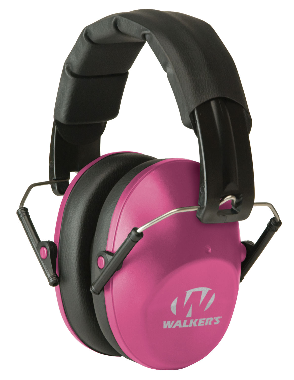 Walkers Game Ear 22 dB Pro Low Profile Over the Head Folding Muff, Pink/Black - GWPFPM1PNK - Walkers Game Ear