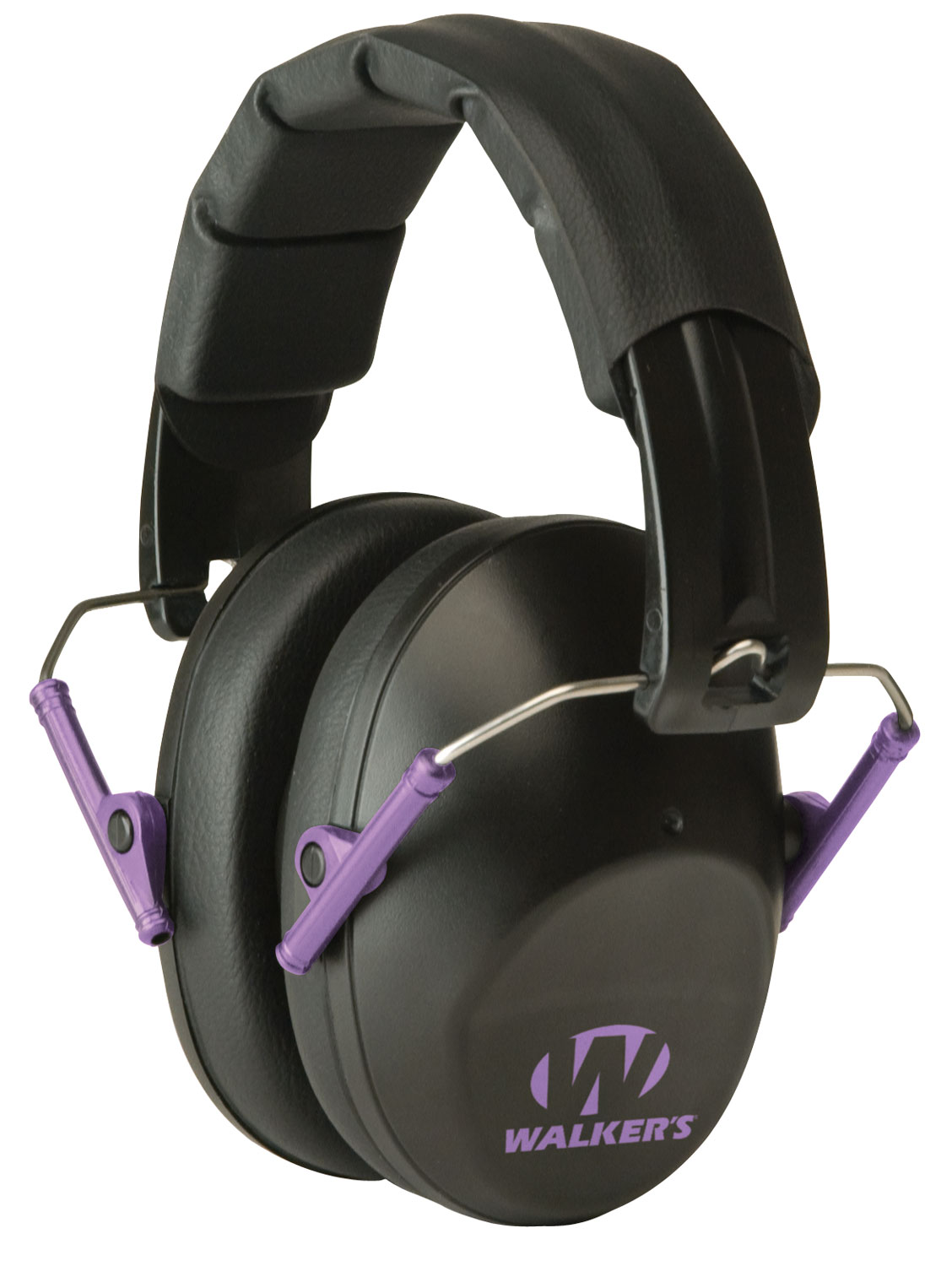 Walkers Game Ear 22 dB Pro Low Profile Over the Head Folding Muff, Purple/Black - GWPFPM1BKPU - Walkers Game Ear