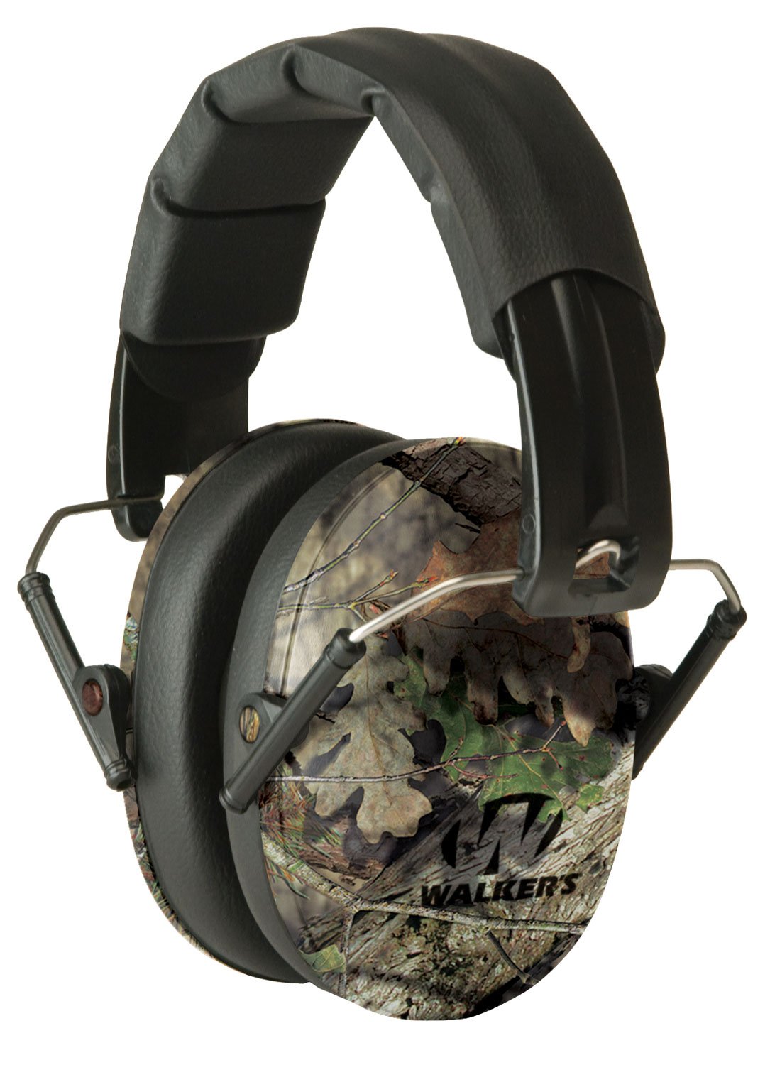 Walkers Game Ear 22 dB Pro Low Profile Over the Head Folding Muff, Mossy Oak/Black - GWPFPM1CMO - Walkers Game Ear