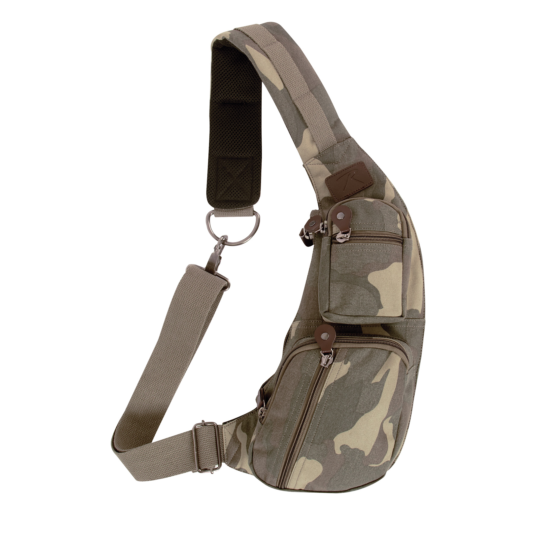 Rothco Rothco Crossbody Canvas Sling Bag - Woodland Camo