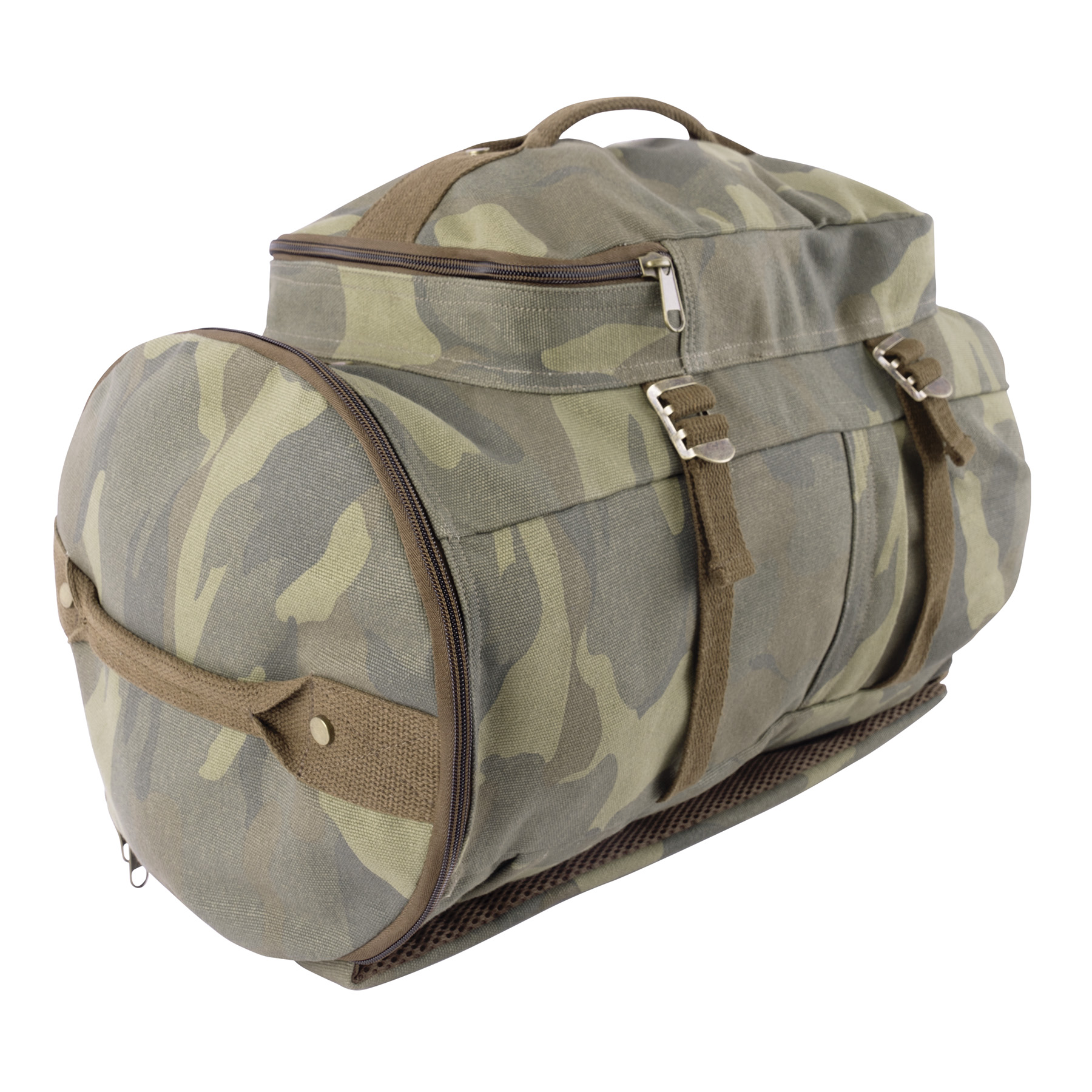 Rothco Rothco Convertible Canvas Duffle - Backpack - 19 Inches, Woodland Camo