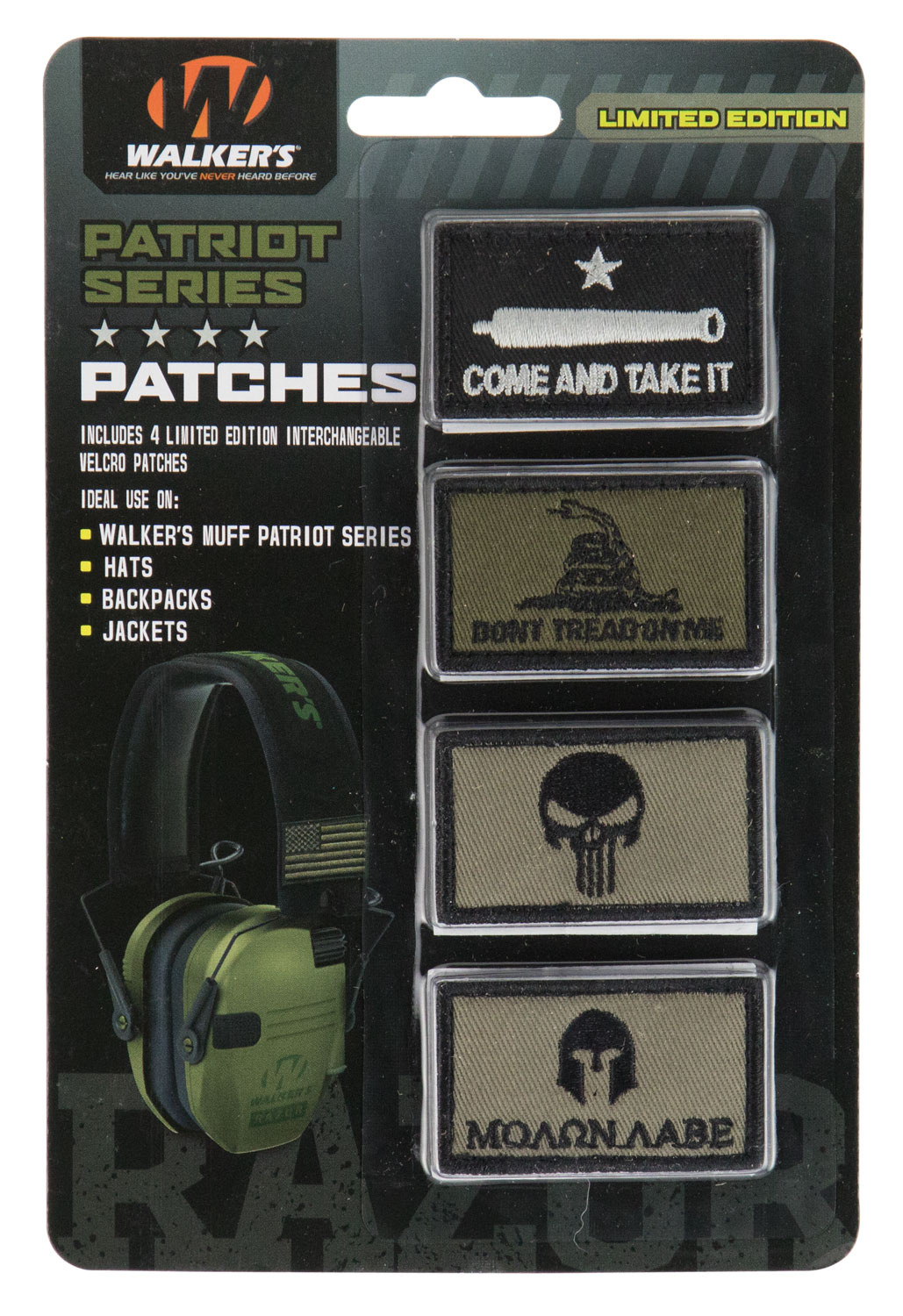 Walkers Game Ear Patriot Muff Patch Kit - GXPPATKIT - Walkers Game Ear