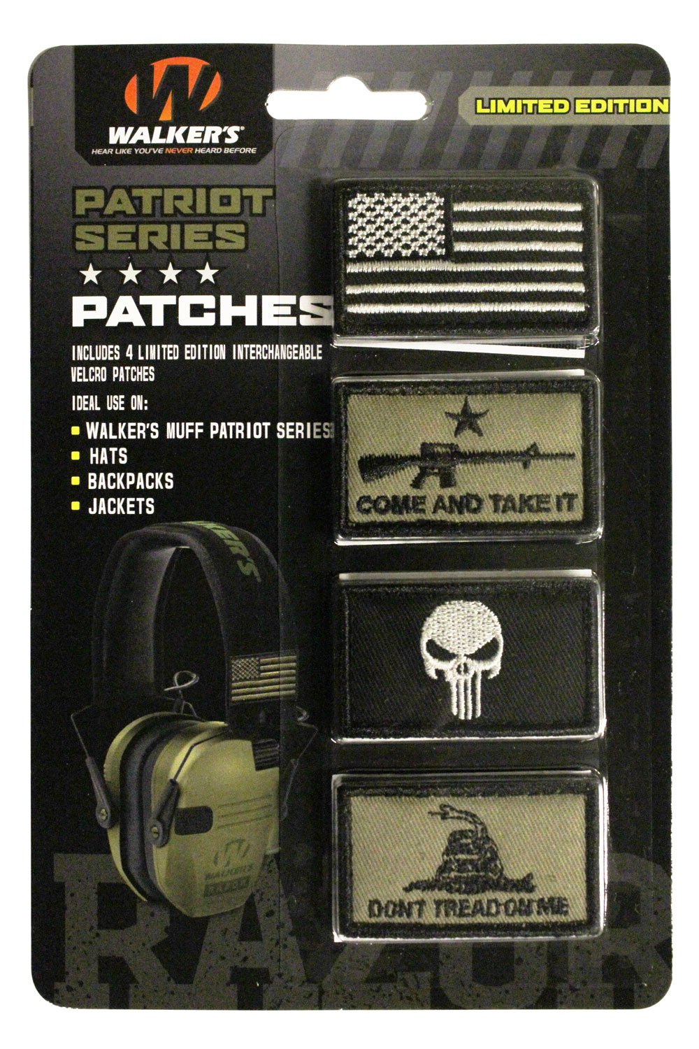 Walkers Game Ear Patriot Muff Patch Kit - GXPPATKIT2 - Walkers Game Ear
