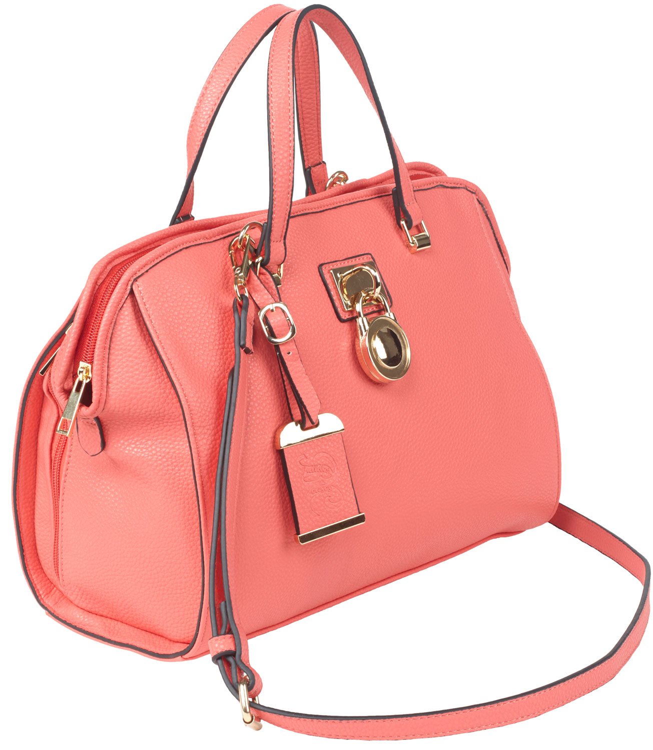 Bulldog Cases Satchel Purse w/ Holster, Coral - BDP-026