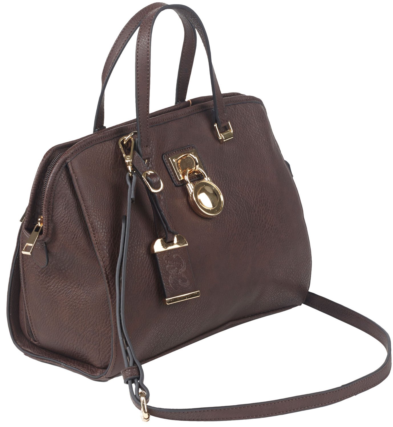 Bulldog Cases Satchel Purse w/ Holster, Chocolate Brown - BDP-028 - Bulldog Cases