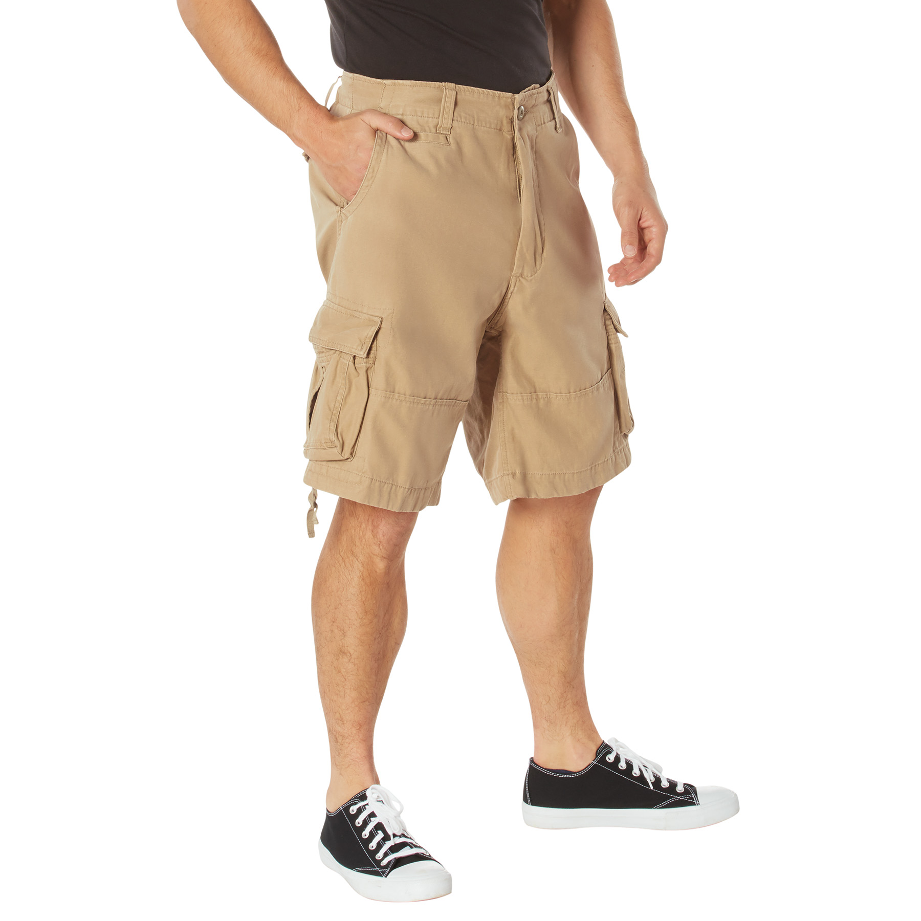 Rothco Rothco Vintage Utility Cargo Shorts - Khaki, Small