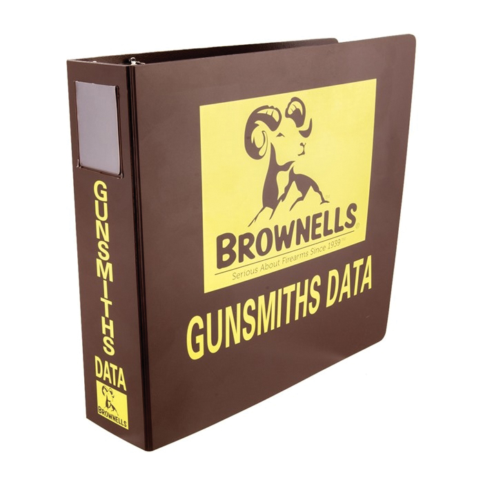 Brownells 2.25" Gunsmith Data 3-Ring Binder, Brown/Yellow - Brownells
