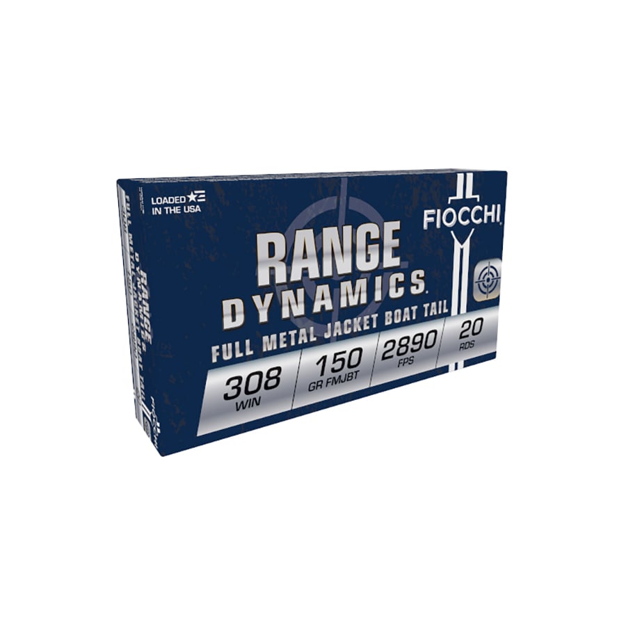 Fiocchi 308 Winchester 150gr FMJBT Ammo, 20rds - 308A - Fiocchi