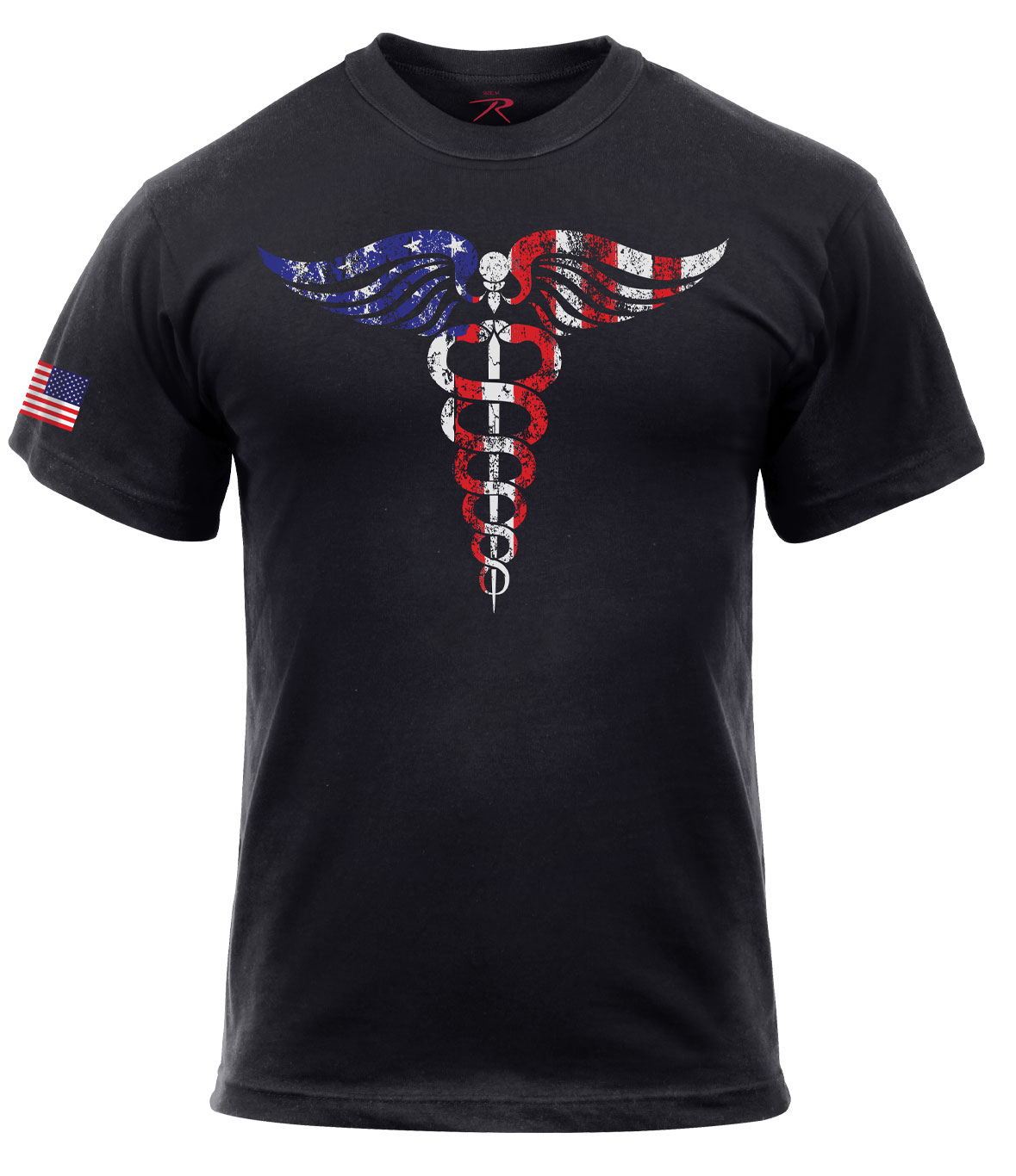 Rothco Rothco Medical Symbol Caduceus T-Shirt - Black, Medium