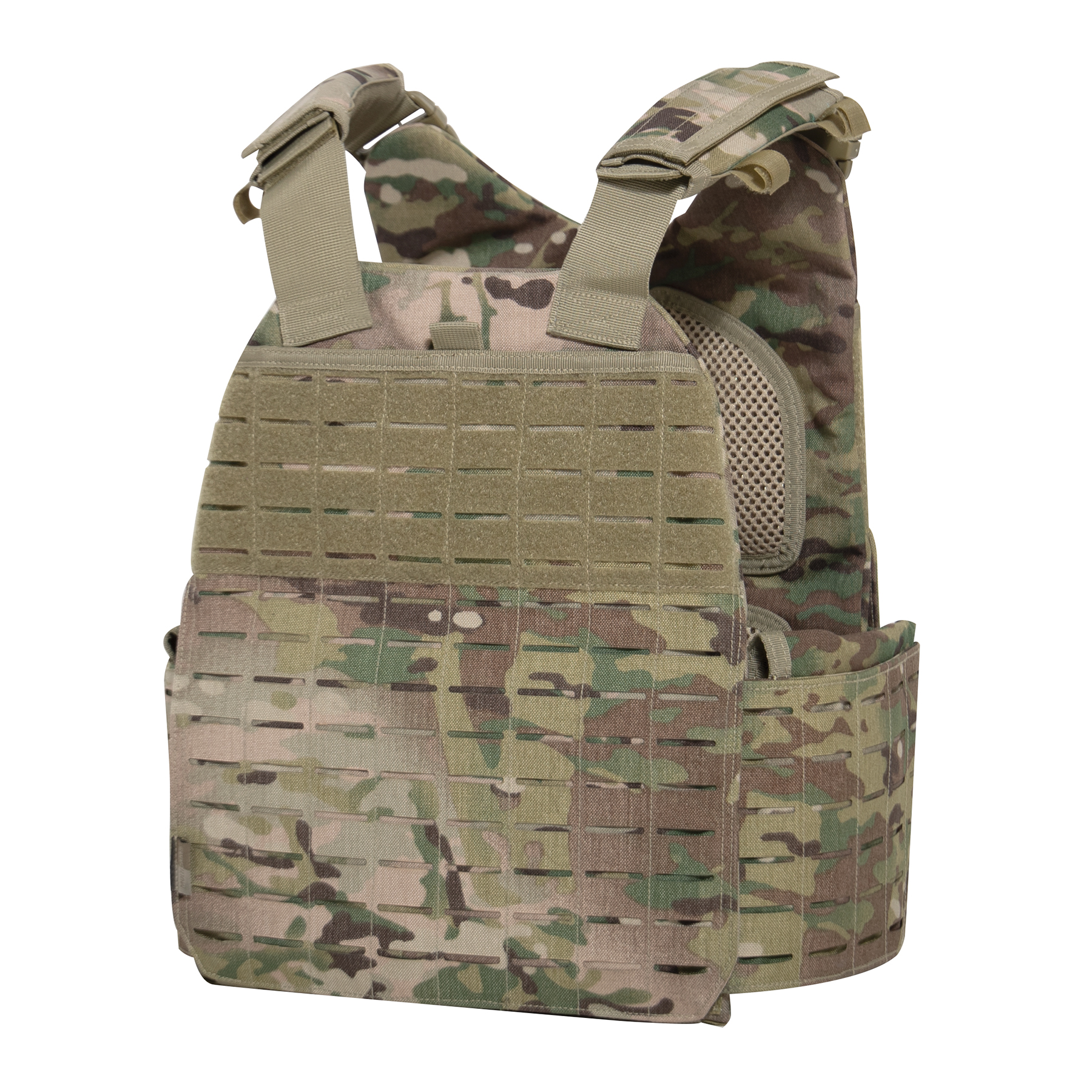 Rothco Laser Cut Molle Plate Carrier Vest - Multicam, 2X-Large - 3X-Large