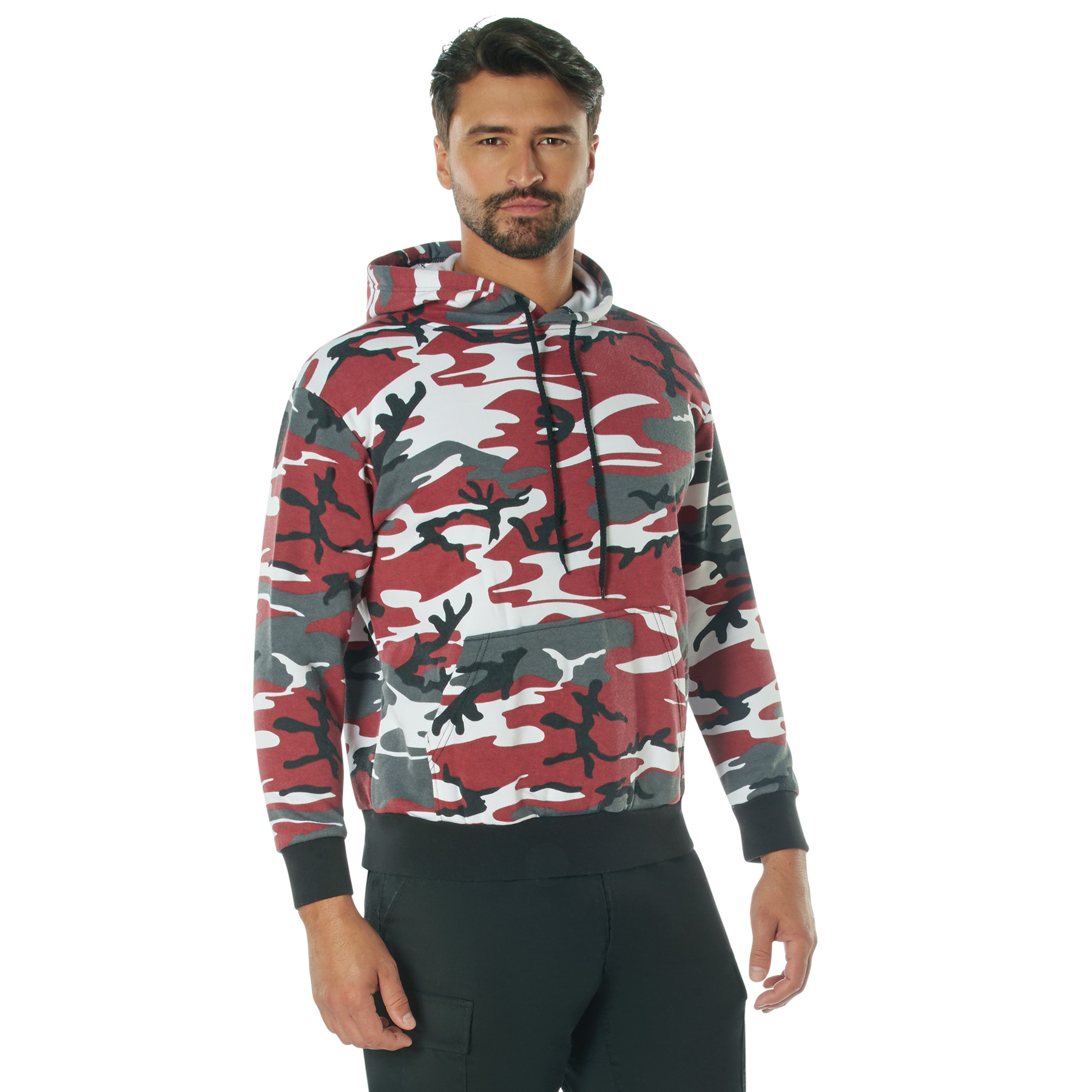 Rothco Rothco Camo Pullover Hooded Sweatshirt - Red Camo, Medium
