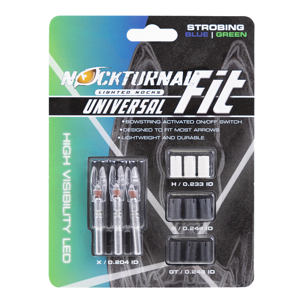 Nockturnal FIT Universal Nock, Strobing Blue/Green - NT-320 - Feradyne Outdoors