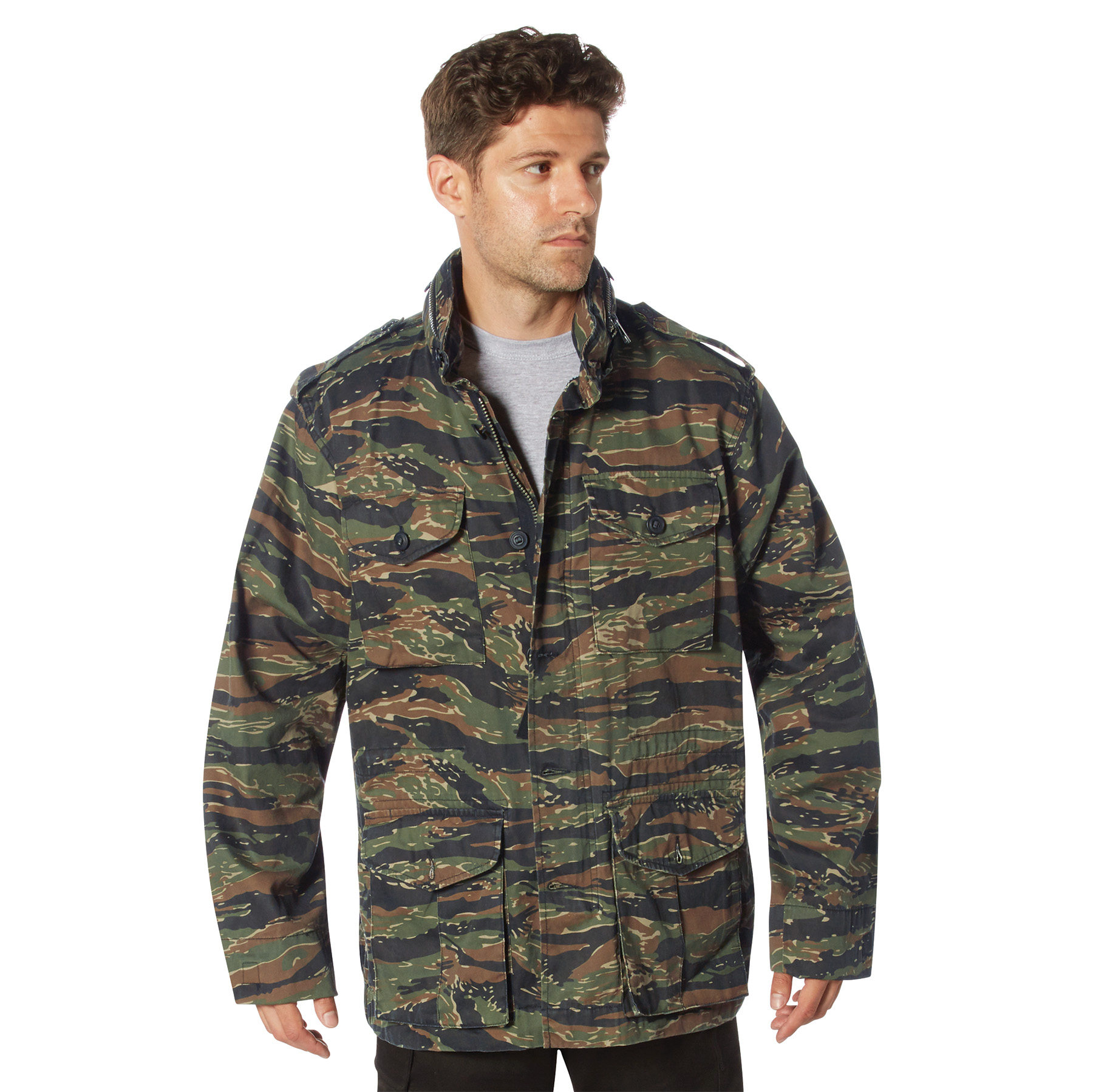 Rothco Rothco Vintage Lightweight M-65 Field Jacket - Tiger Stripe Camo, 3X-Large