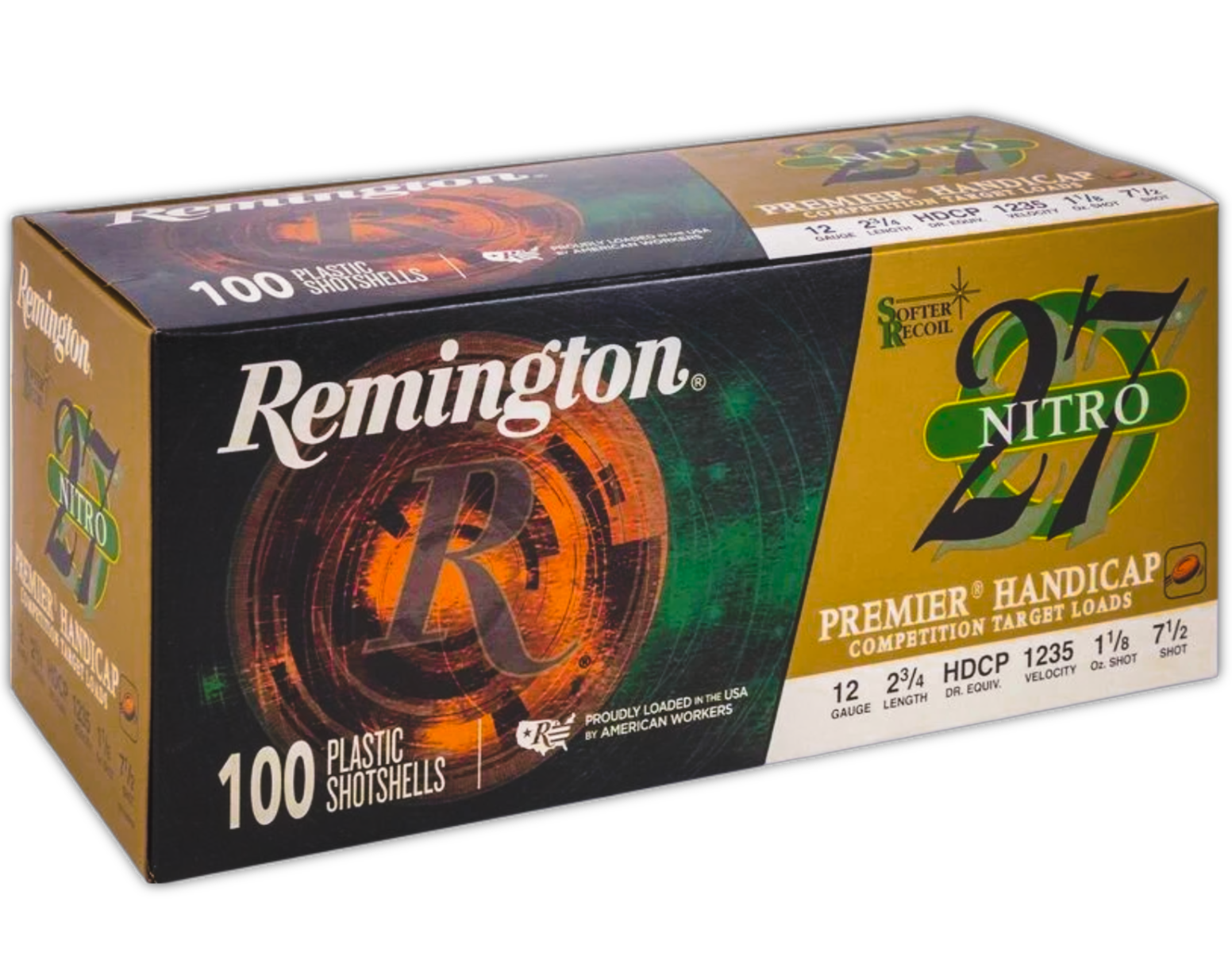 Remington Premier Nitro 27 Handicap Load 12 Gauge 2.75" #7.5, 100rds - 28867 - Remington