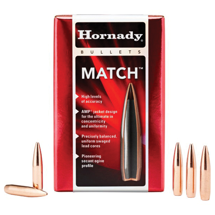 Hornady 22 Cal (.224) BTHP Match Bullets - 75gr - 600ct - -22796 - Hornady