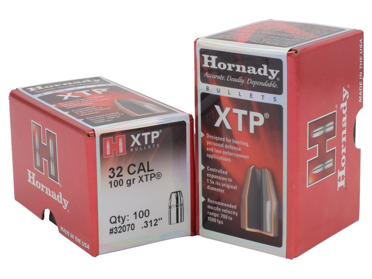 Hornady 32 Cal (.312) XTP Bullets - 100gr - 100ct - 32070 - Hornady
