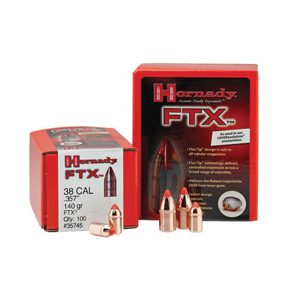 Hornady 38 Cal (.357) FTX Bullets - 140gr - 100ct - 35745 - Hornady