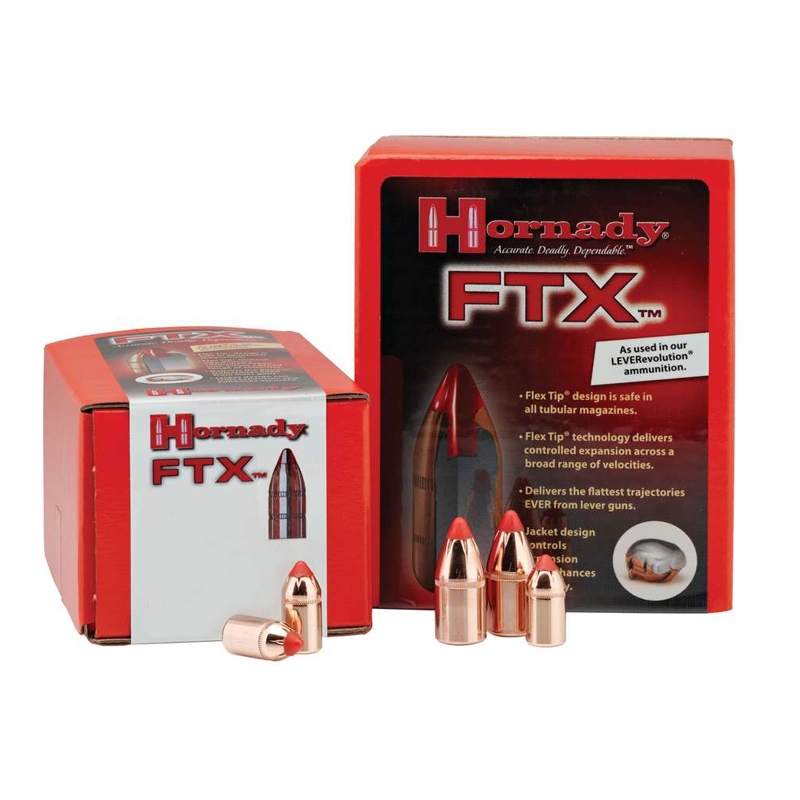 Hornady 44 Cal (.430) 225gr FTX Bullets, 100 Count - 44105 - Hornady