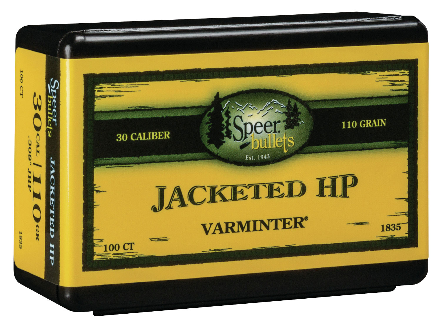 Speer Varminter .30 110 gr 0.308" Jacketed Hollow Point Bullet, 100/pack - 1835