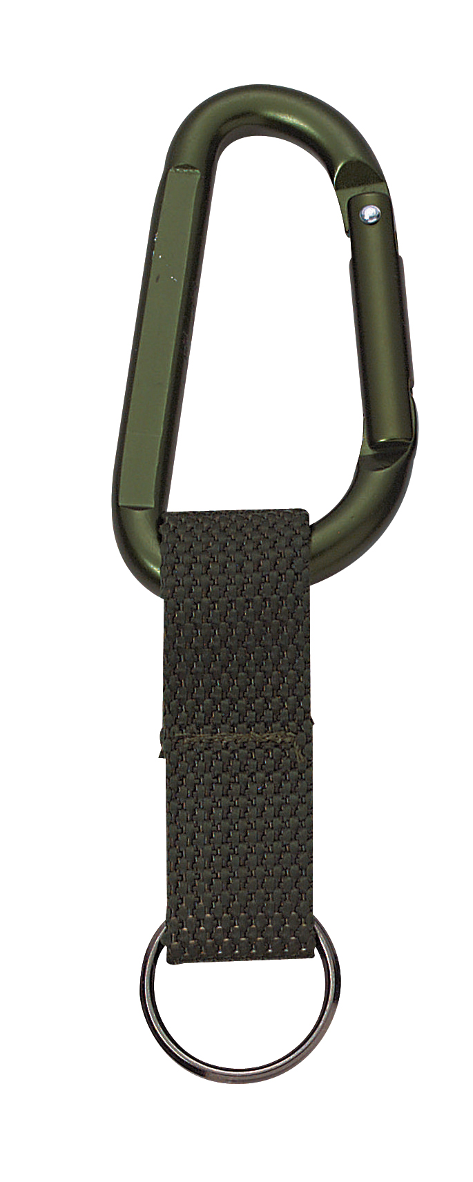 Rothco Rothco Jumbo 80Mm Carabiner With Web Strap Key Ring - Olive Drab