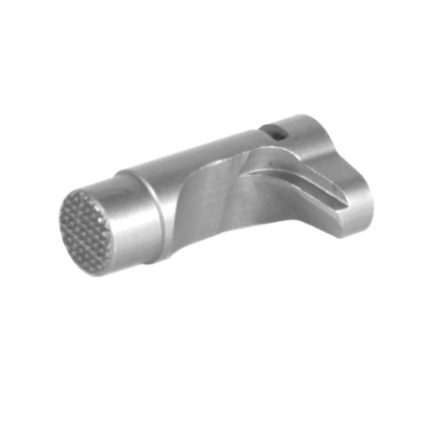 EGW HD Higher Magazine Catch w/Checkered Extended Button Fits 1911 Commander, Stainless Steel - Egw