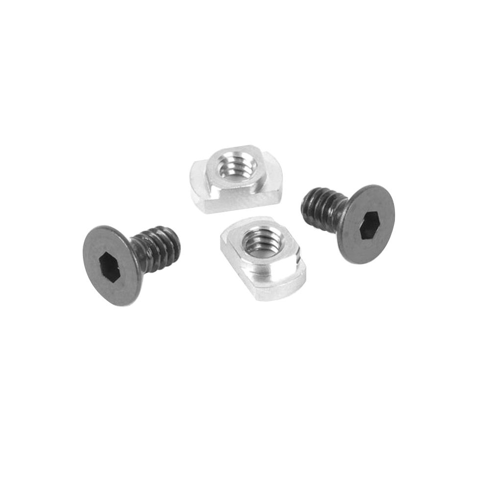 EGW 2-Pack M-LOK Nut w/(2) #10-24 x 3/8" Flat Head Screws, Stainless - Egw