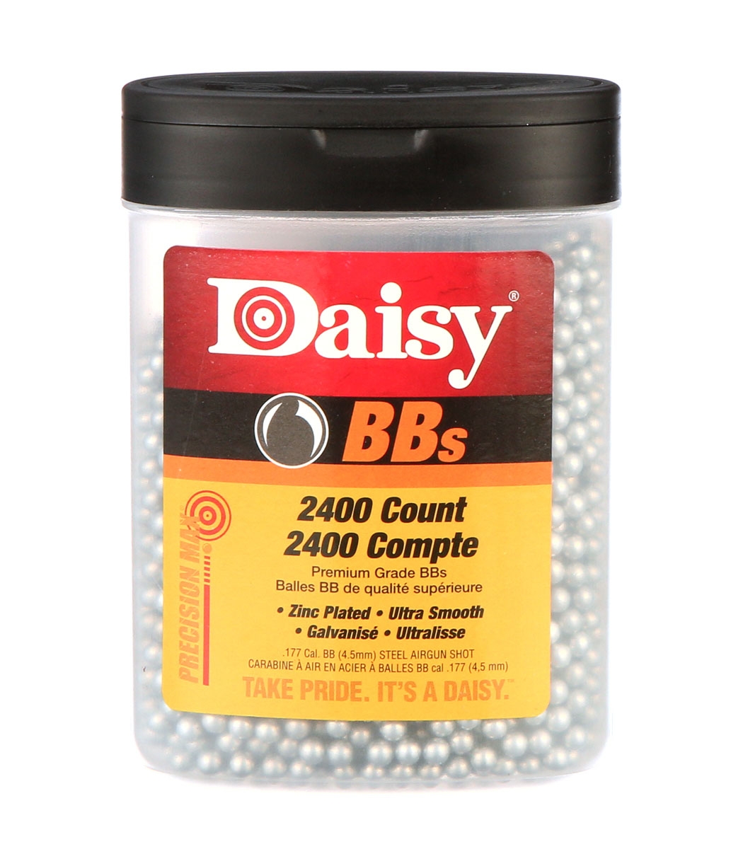 Daisy .177 Cal Zinc-Plated Steel BBs, 2400 ct - 980024-446 - Daisy Outdoor Products
