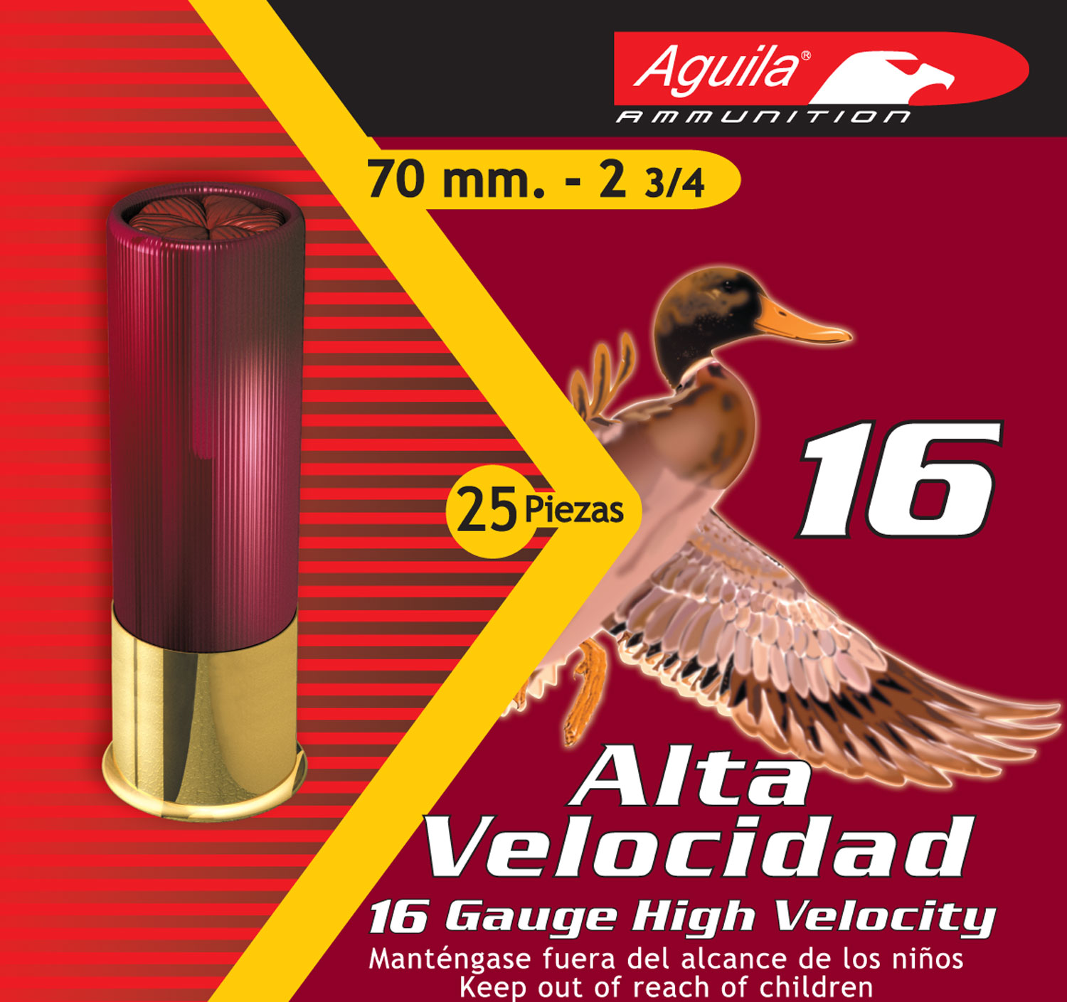 Aguila Sub-Gauge 16 Gauge 2-3/4 inches 7-1/2 Shot 1-1/8 oz Lead Shotshell, Birdshot, 25/Box - 1CHB1607 - Aguila