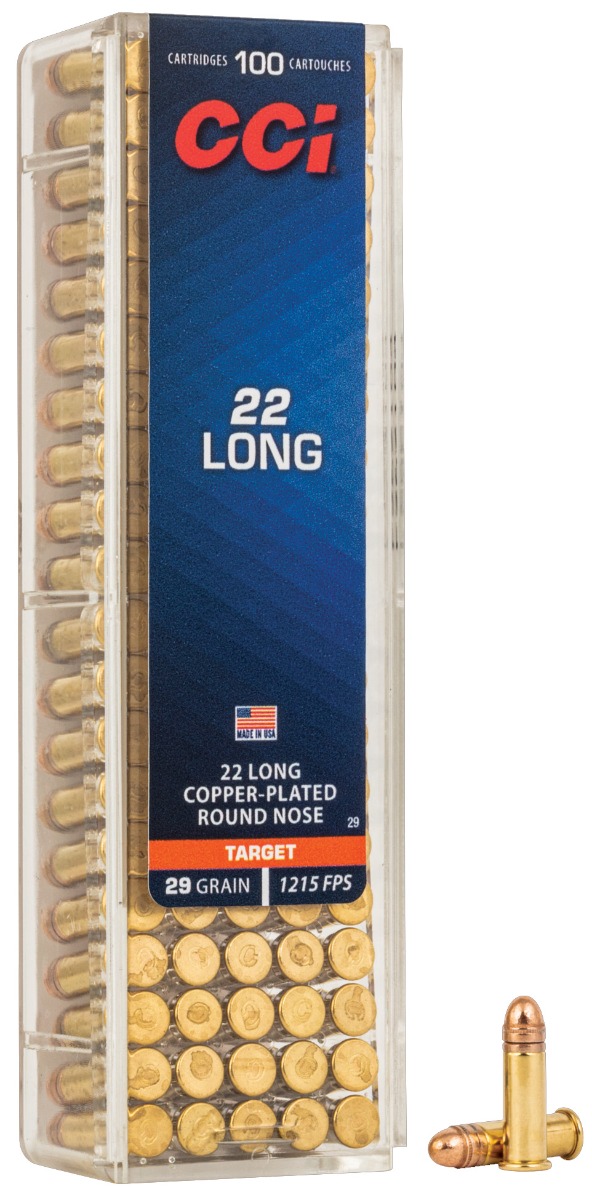 CCI Long HV 29 gr Copper-Plated Round Nose .22lr Ammo, 100/box - 0029 - Cci