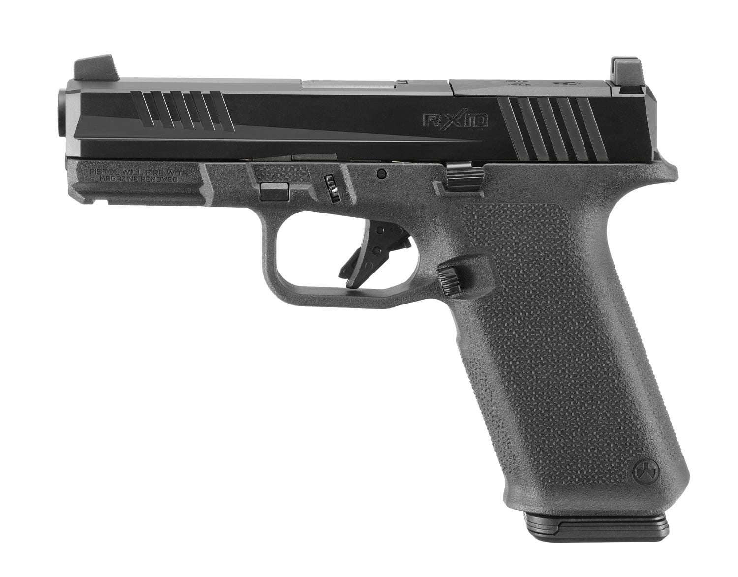 Ruger RXM 4" 9mm Luger (2)17rd O.R Handgun, Black - 19442 - Ruger