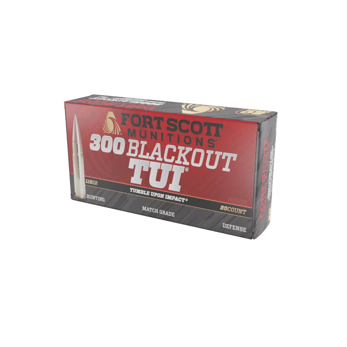 Fort Scott Munitions Tumble Upon Impact .300 AAC Blackout 115 gr Ammo SCS - 20rds - 300115SCV - Fort Scott Munitions