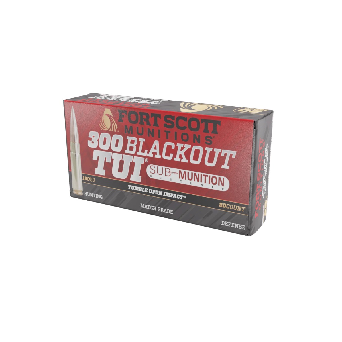Fort Scott Munitions Tumble Upon Impact .300 AAC Blackout 190 gr Ammo SCS - 20rds - 300190SCVSS - Fort Scott Munitions