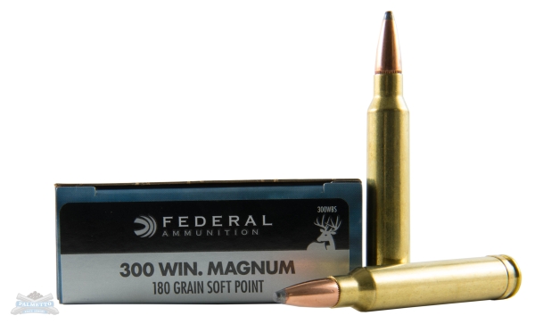 Federal 300 Winchester Magnum 180gr SP Power-Shok Ammunition 20rds - 300WBS