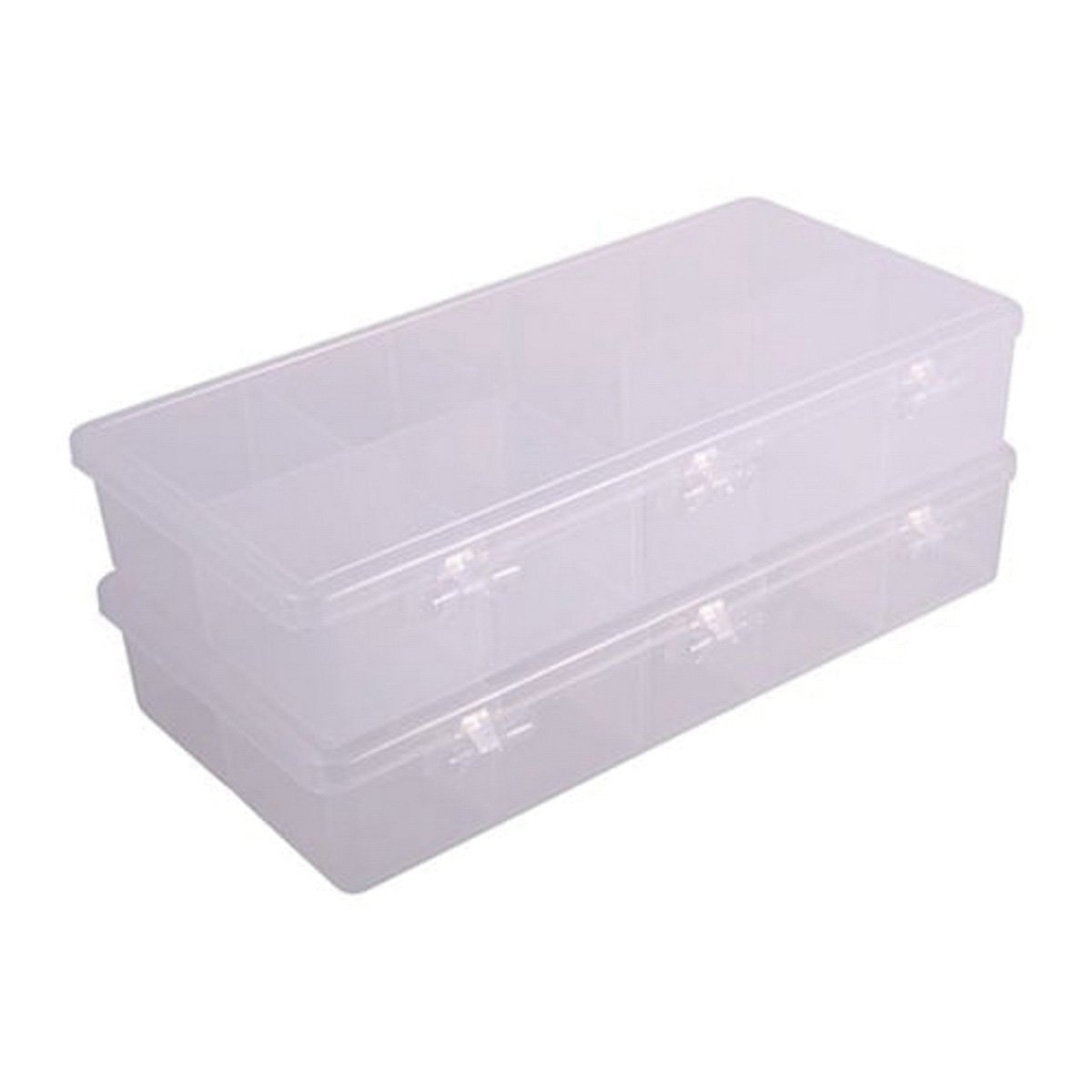 Brownells 7" x 3.50" x 1.25" Storage Bin, Clear Pack of 2