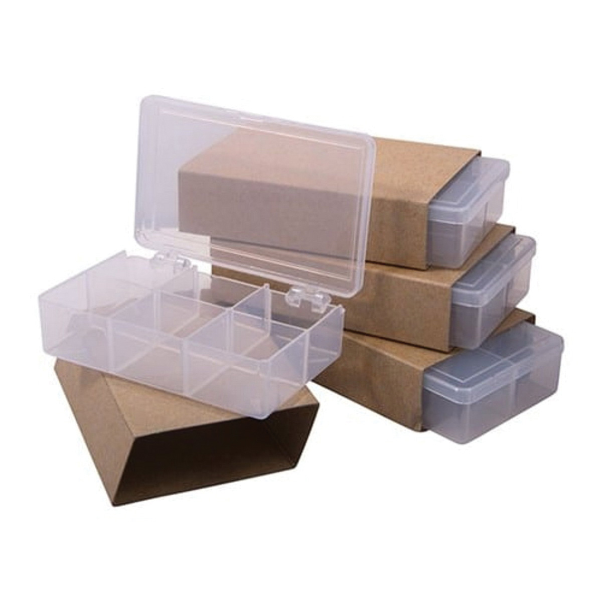 Brownells 4.50" x 2.75" x 1.25" Storage Bin, Clear Pack of 4 - Brownells