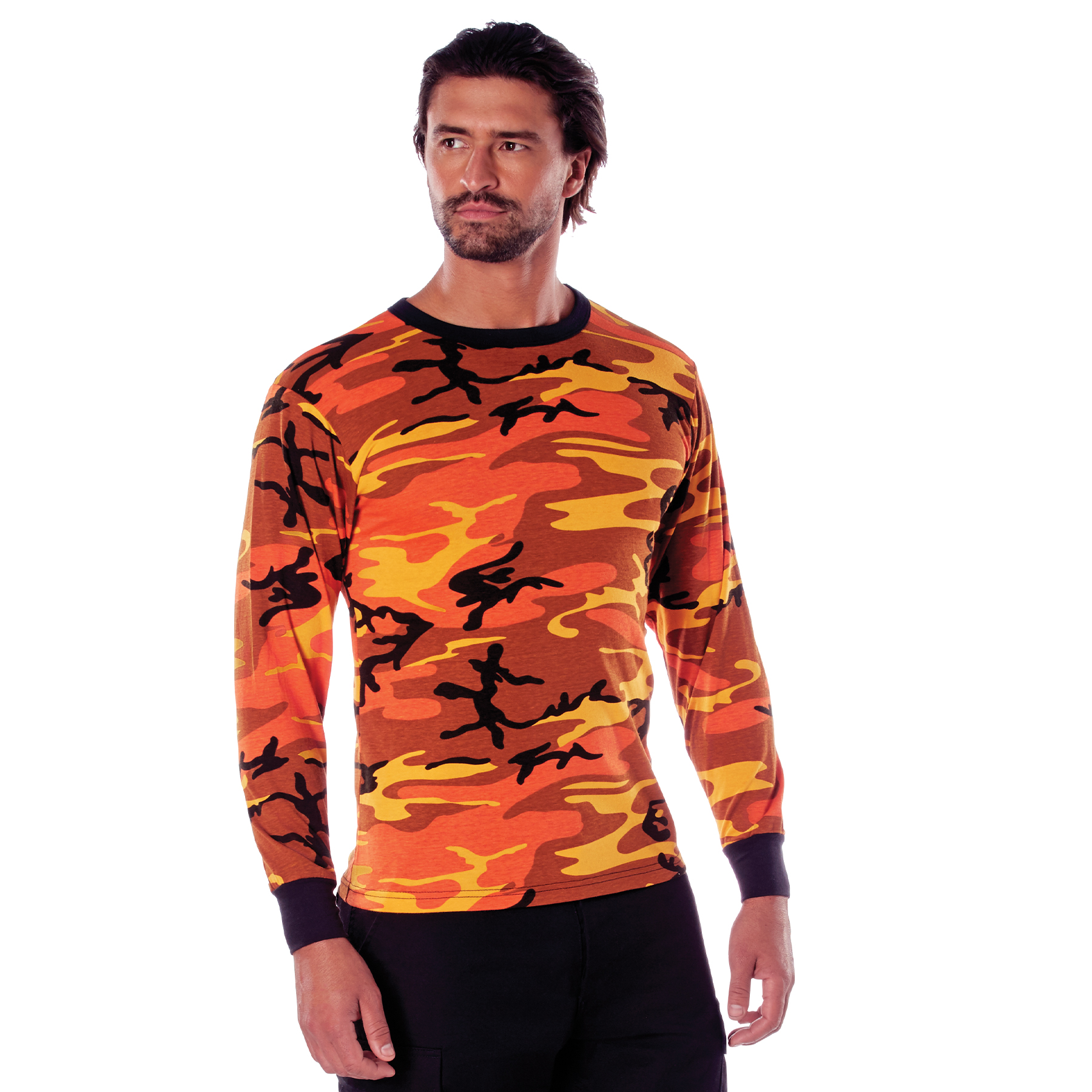 Rothco Rothco Long Sleeve Color Camo T-Shirt - Savage Orange Camo, Medium