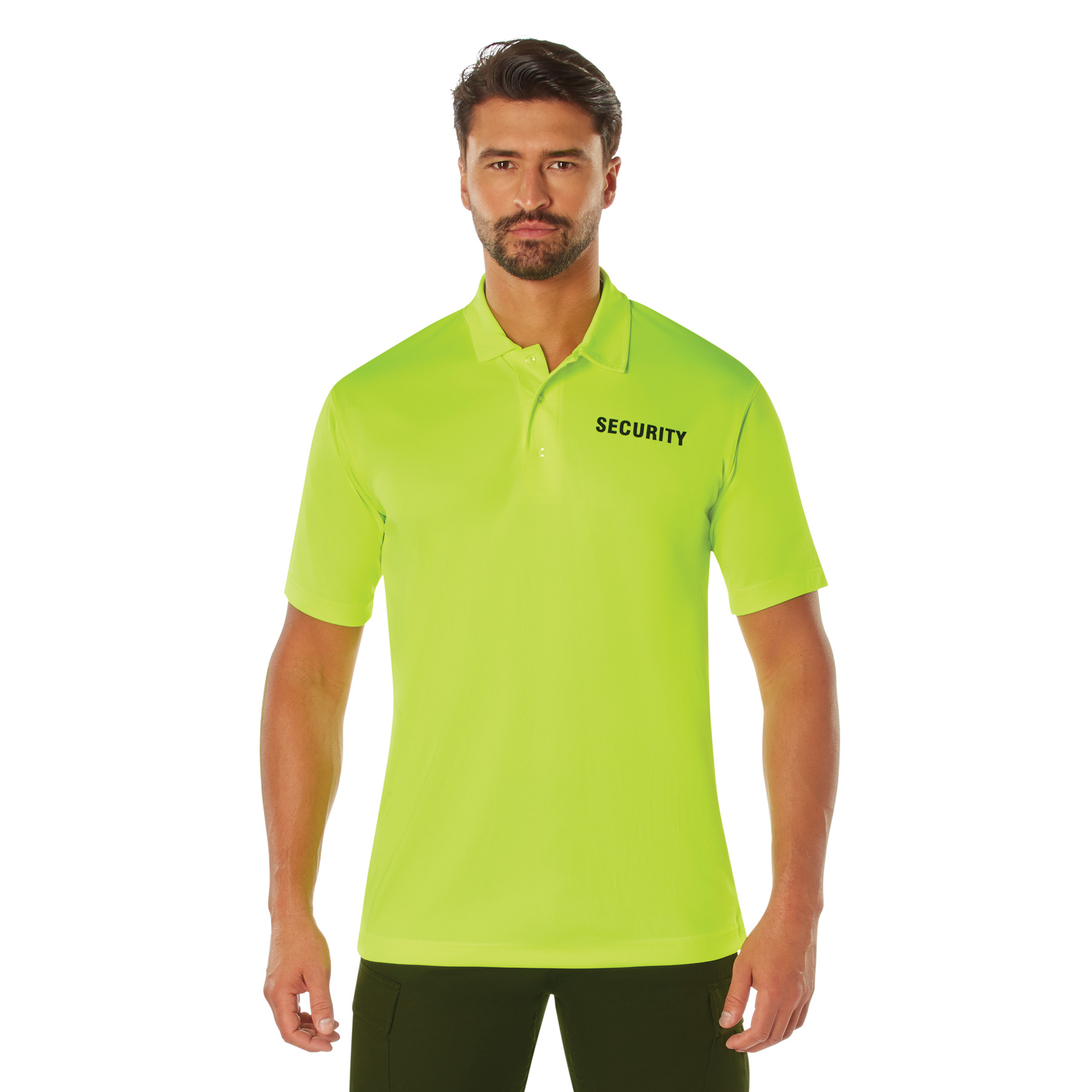 Rothco Rothco Moisture Wicking Security Polo Shirt - Safety Green, Large
