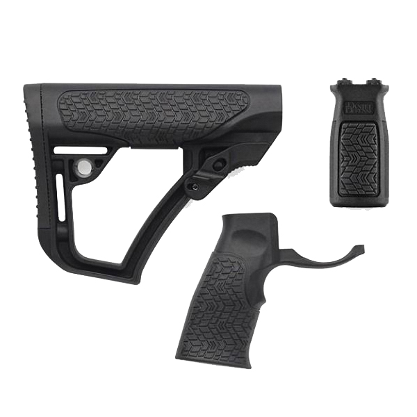 Daniel Defense Buttstock, Pistol Grip and M-LOK Vertical Foregrip Combo, Black
