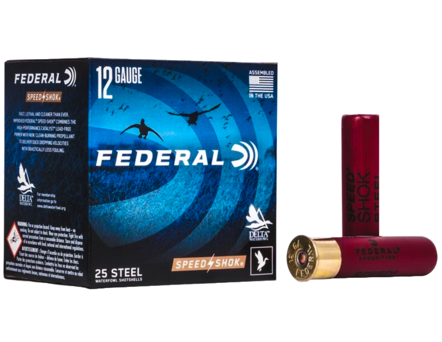 Federal 12ga 3.5" 1-3/8oz BBB Speed-Shok High Velocity Steel Shotshells - WF133 BBB - Federal
