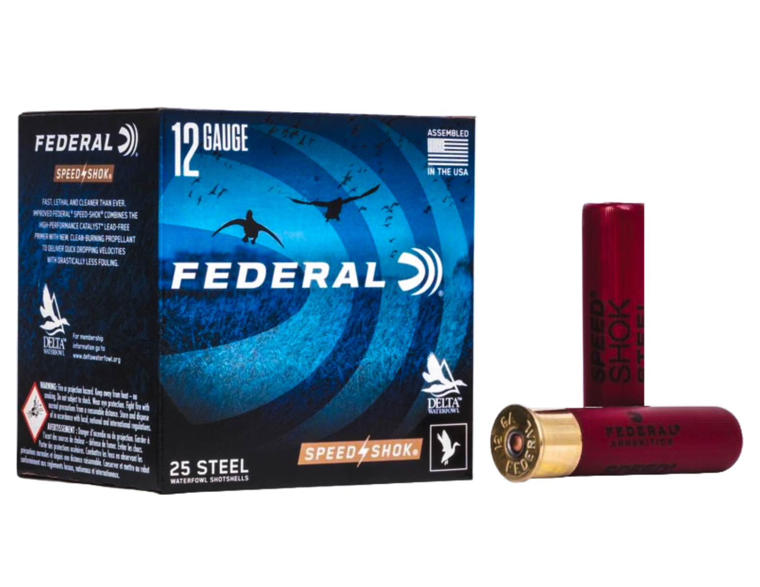 Federal 12ga 3.5" 1-3/8oz BB Speed-Shok High Velocity Steel Shotshells - WF133 BB - Federal