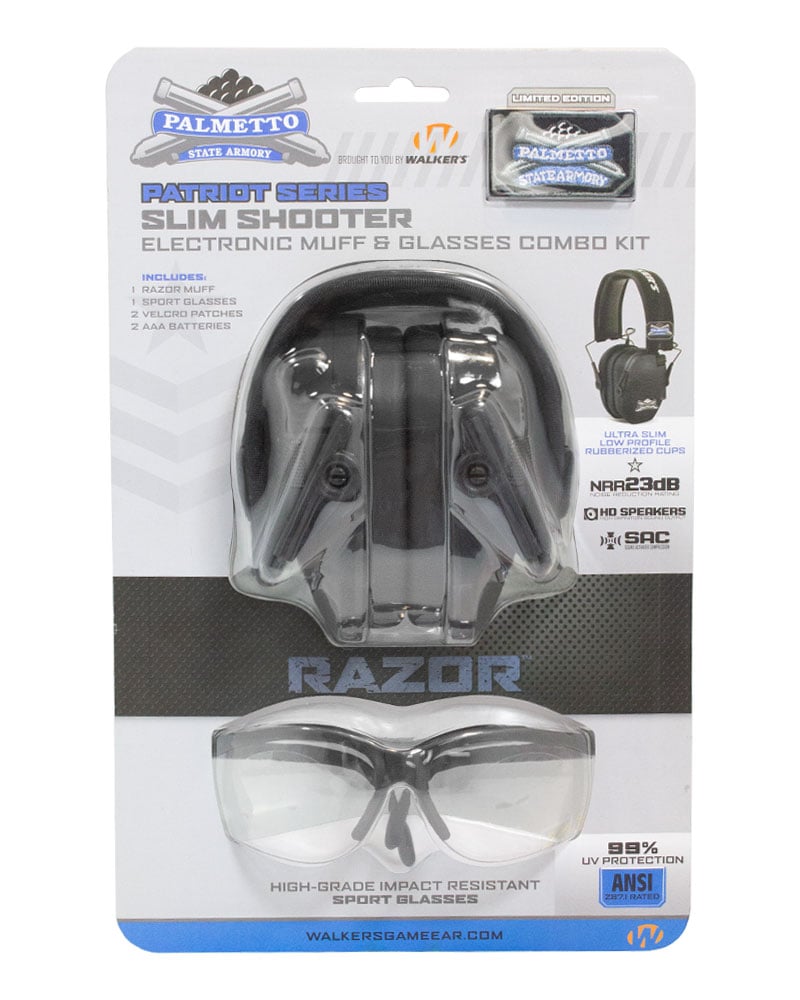 Walkers PSA Patriot Series Electronic Muff and Glasses Combo Kit - GWP-RSEMPATSGL-PSA