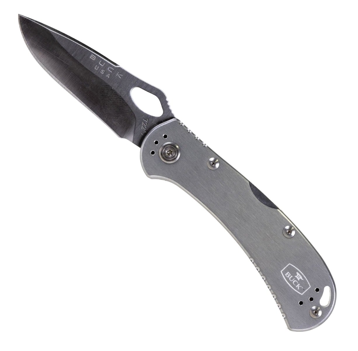 Buck 772 Spitfire Folding Drop Point Knife, Gray - 0722GYS1-C