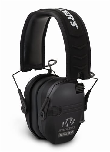 Walker Razor-Slim Shooter Electronic Folding Muff Series, Black - GWP-RSEM - Walkers Game Ear