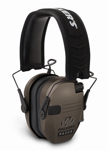 Walker Razor-Slim Shooter Electronic Folding Muff Series, Flat Dark Earth - GWP-RSEM-FDE - Walkers Game Ear