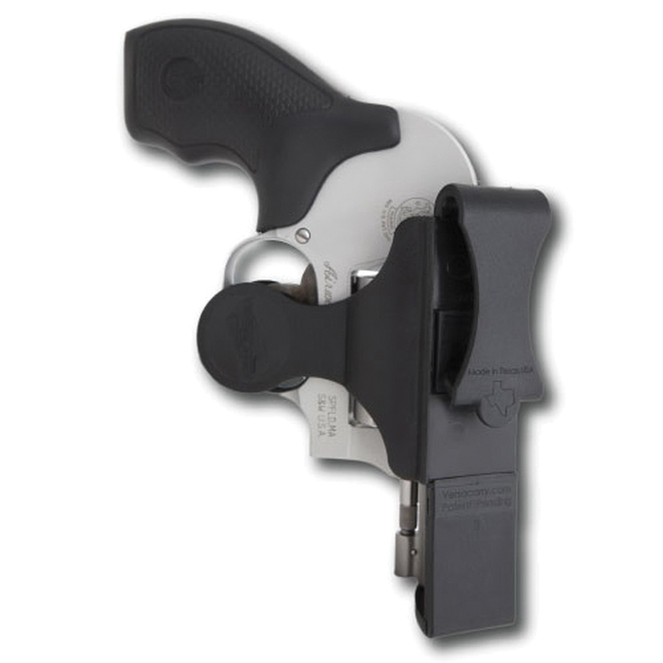 Versacarry Zerobulk Small Ambidextrous Hand Inside the Waistband Holster, Smooth Black/Yellow - 38/357SM - Versacarry
