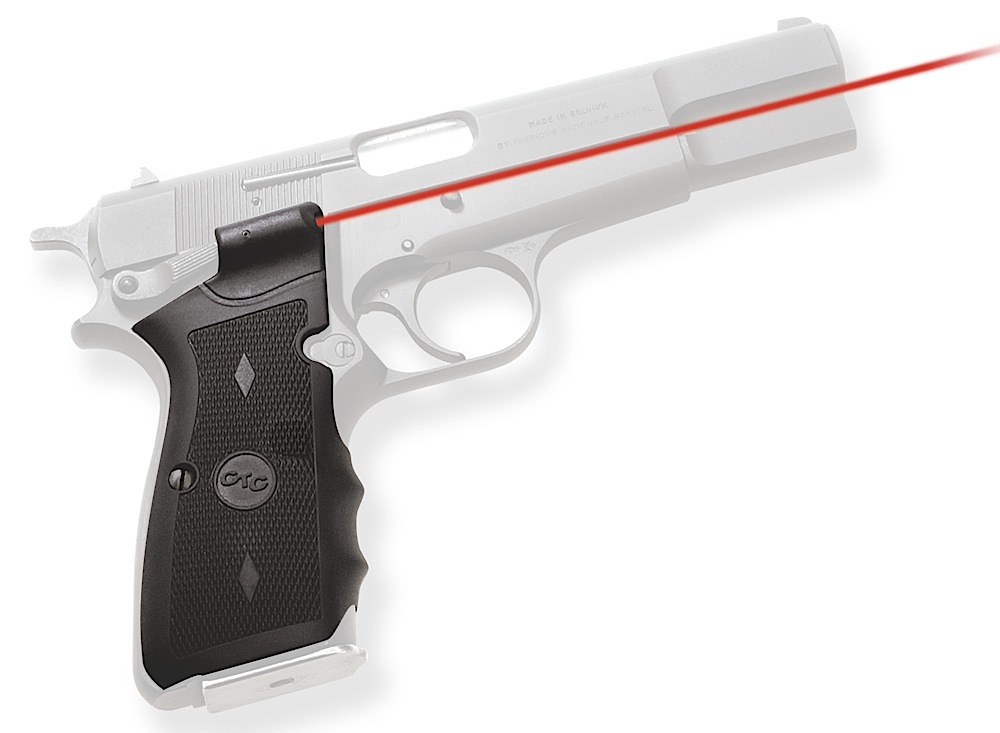 Crimson Trace Dual Side Activation Laser Grip for Browning Hi-Power Pistols, Black - LG-309 - Crimson Trace