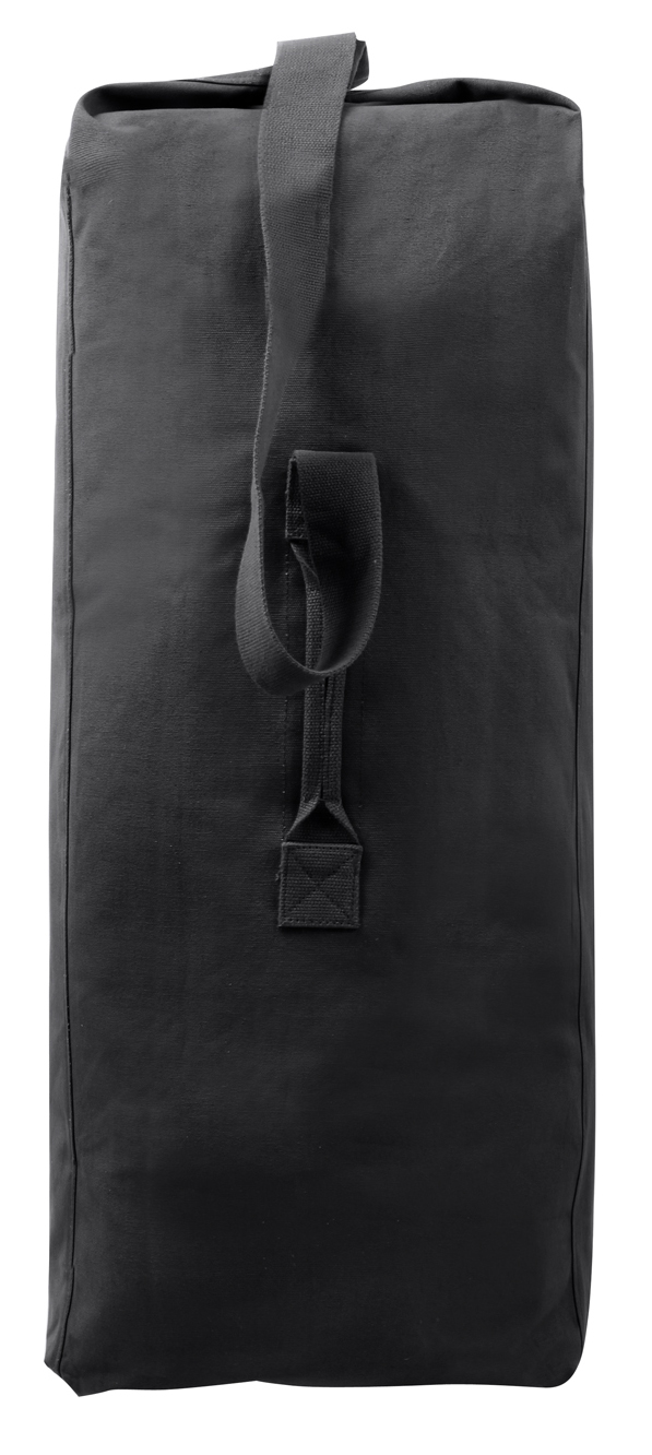 Rothco Heavyweight Top Load Canvas Duffle Bag - Black, 30 X 50 - Rothco